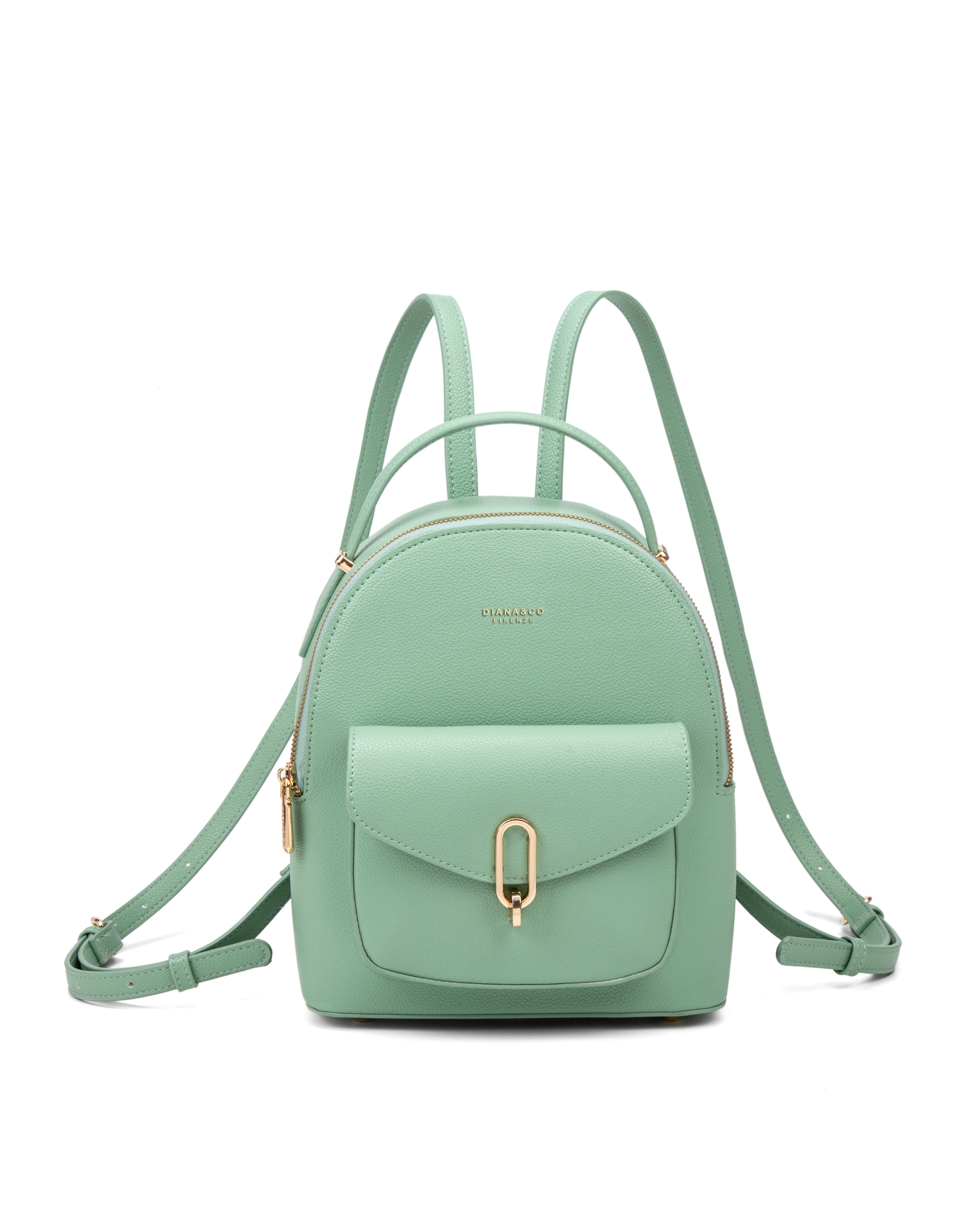 Zaino da donna in pelle vegana Casual 712-3PT-JADEGREEN Diana&co