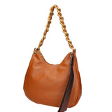 Artemisia Borsa a spalla da donna Vera pelle 05462-S17 CUOIO SCURO L015 T.MORO Gave Lux