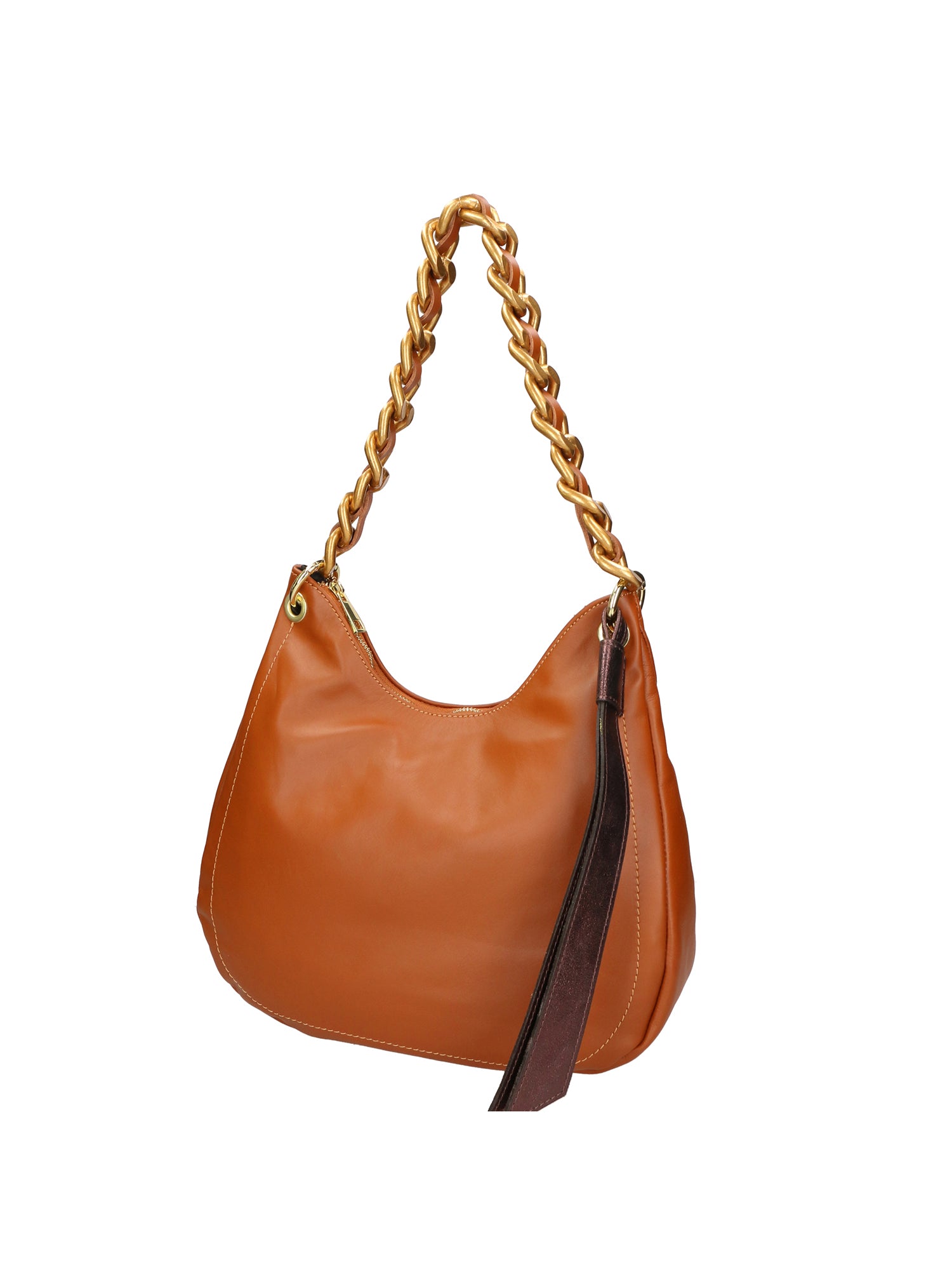 Artemisia Borsa a spalla da donna Vera pelle 05462-S17 CUOIO SCURO L015 T.MORO Gave Lux