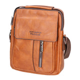 Borsa a tracolla uomo 100% pelle PU PCL3053-BROWN Northampton Polo Club