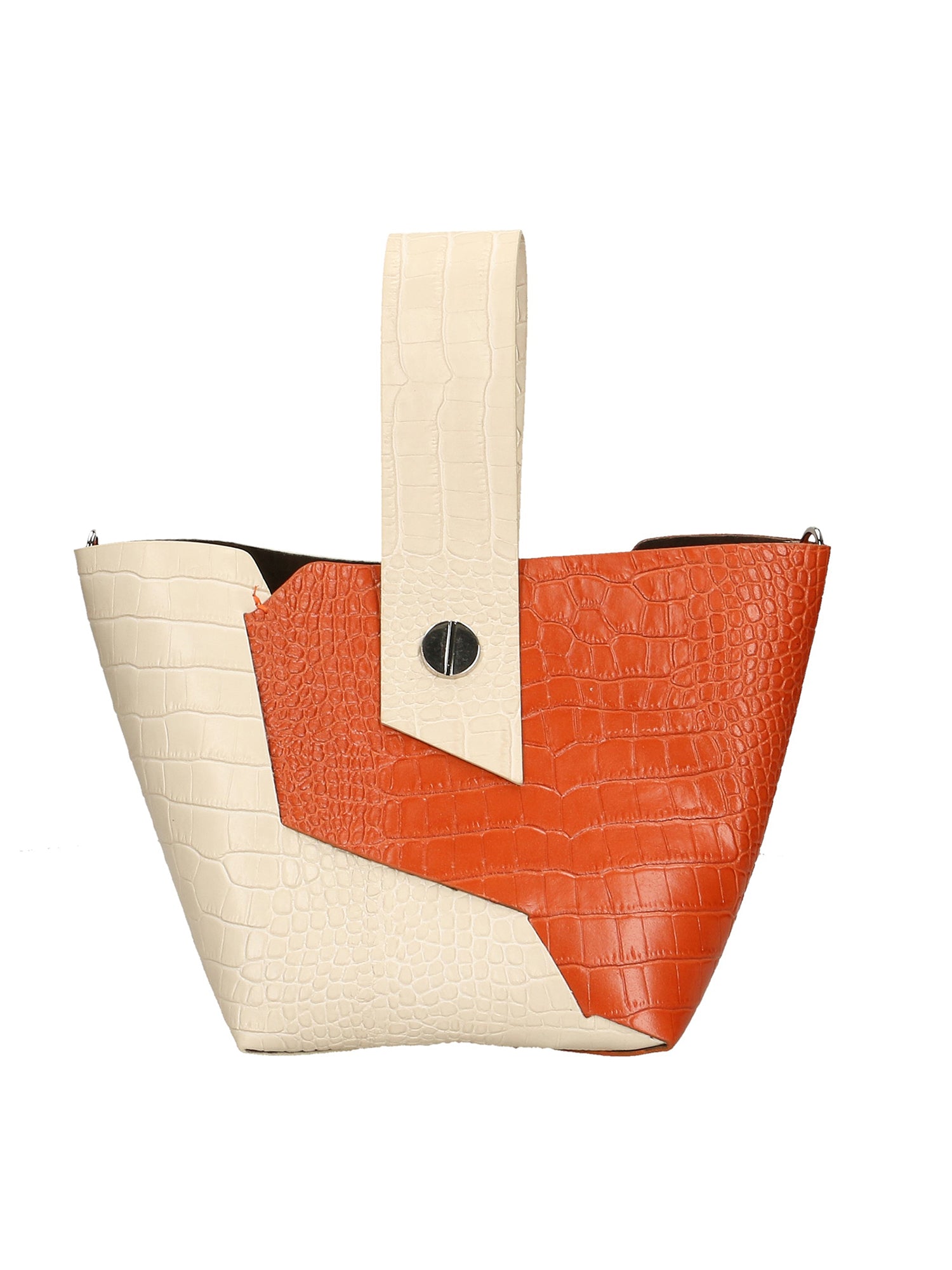 Ombretta Borsa a mano da donna Vera pelle 00643-C37+C35 BEIGE+ARANCIONE Gave Lux