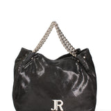 Borsa a spalla da donna Vera pelle e metallo JR-W-1115TJ-BLACK-SILVER John Richmond