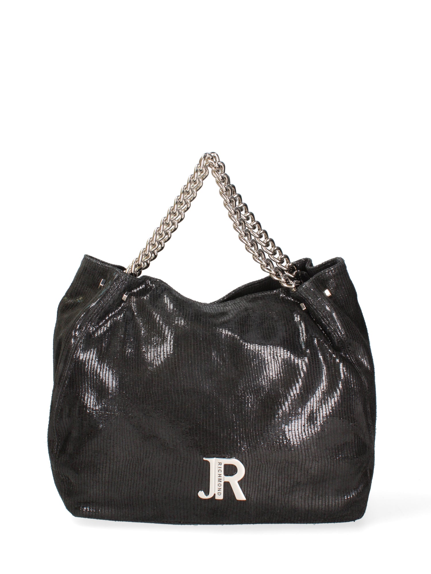 Borsa a spalla da donna Vera pelle e metallo JR-W-1115TJ-BLACK-SILVER John Richmond