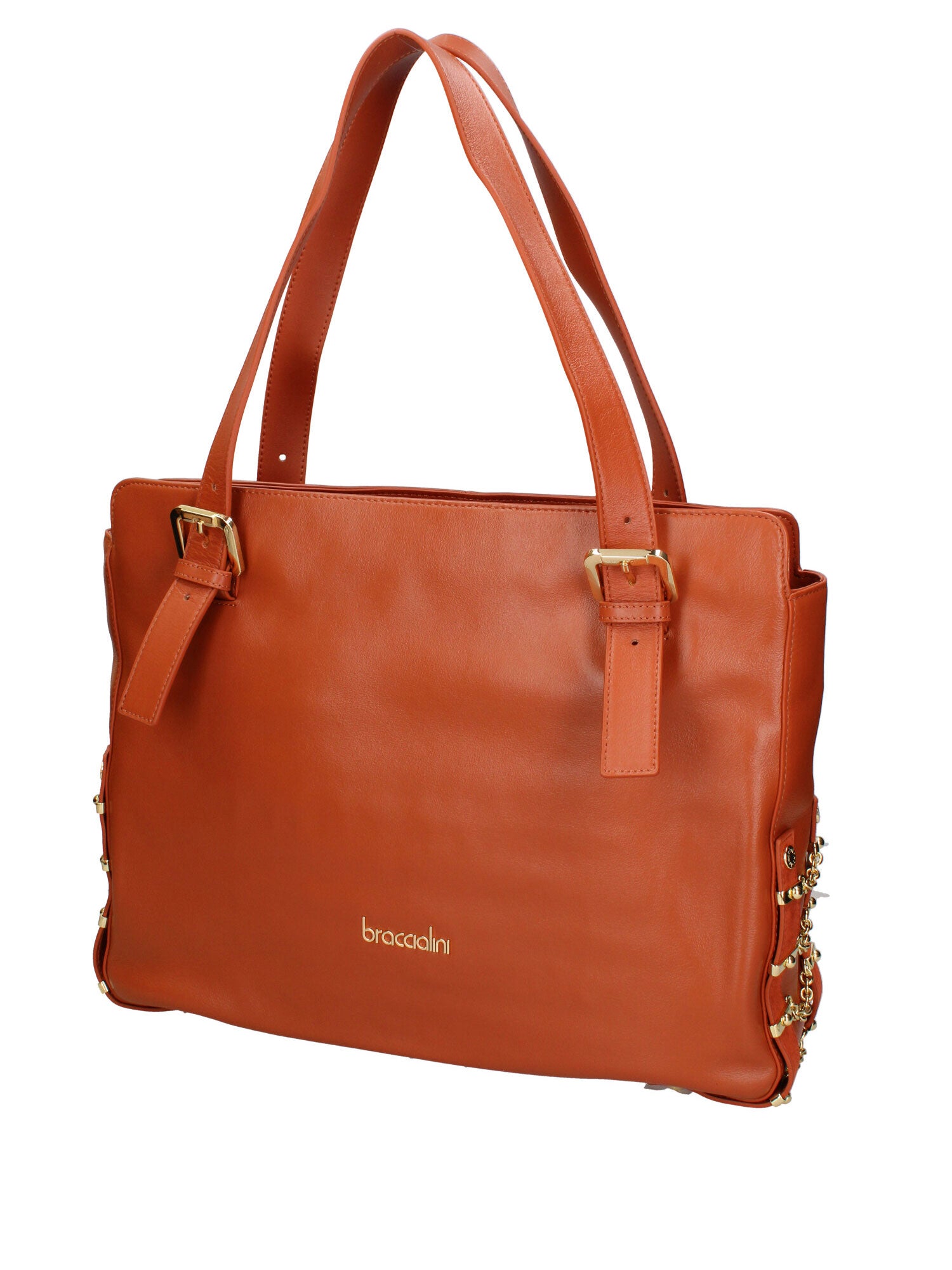 Cesena Borsa a spalla da donna 100% pelle B17221-MARRONE Braccialini