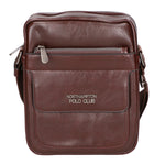 Borsa a tracolla uomo in pelle PU Casual PCL3082-BROWN Northampton Polo Club