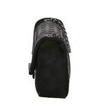 Camilla Borsa a tracolla da donna Pelle scamosciata croco 10029-NERO Gave Lux