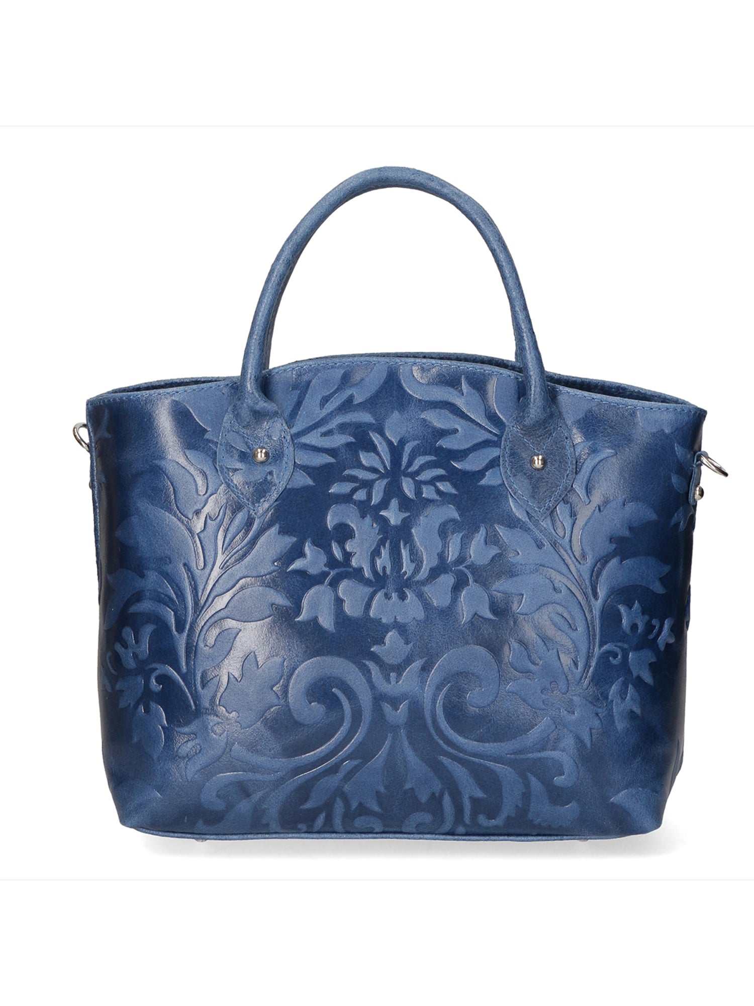 Enza Borsa a mano da donna Vera pelle 8007023FBG-012 BLU JEANS Gave Lux