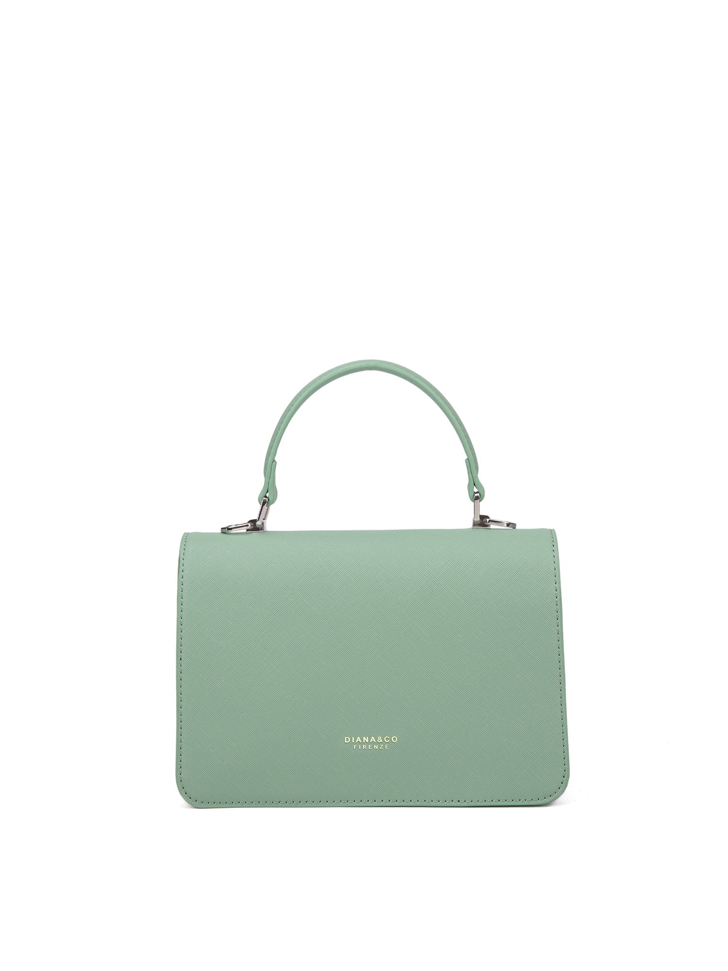 Borsa a mano da donna 100% pelle vegana PU 722-3PT-JADE GREEN Diana&co