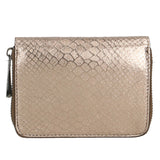 Nohemi Portafoglio donna vera pelle Zip 524072-BRONZO Gave Lux