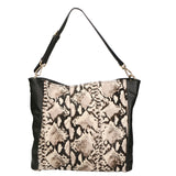 Asia Borsa a spalla da donna Vera pelle 05475-PITONE BIANCO 008 Gave Lux