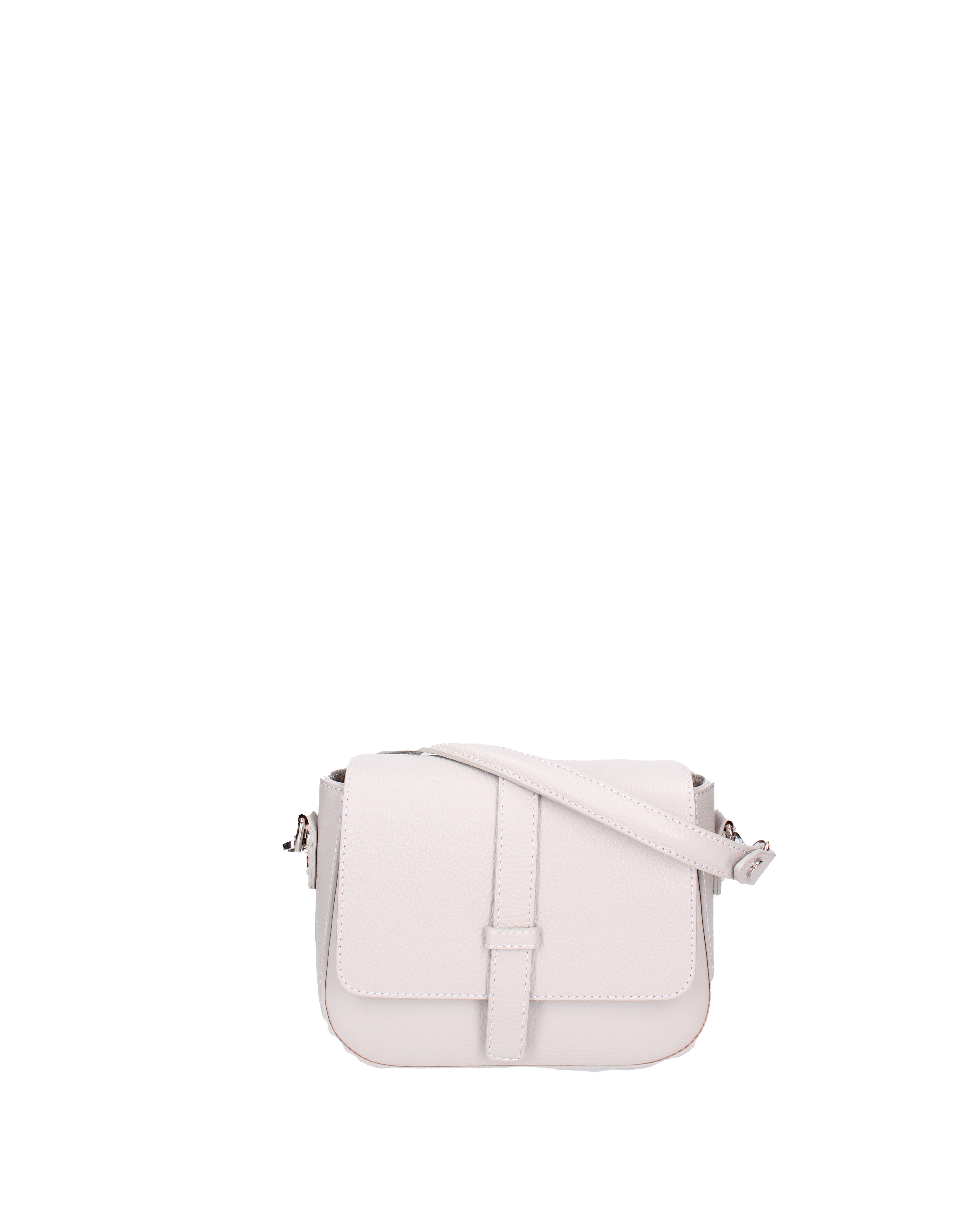 Borsa a tracolla da donna Vera pelle 07203-D86 GRIGIO PERLA Roberta Rossi