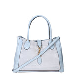 Jordana Borsa a mano da donna Vera pelle e suede 07150-L366 CIELO Viola Castellani