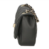 Carolina Borsa a spalla da donna Vera pelle 1073-NERO BLACK Gave Lux