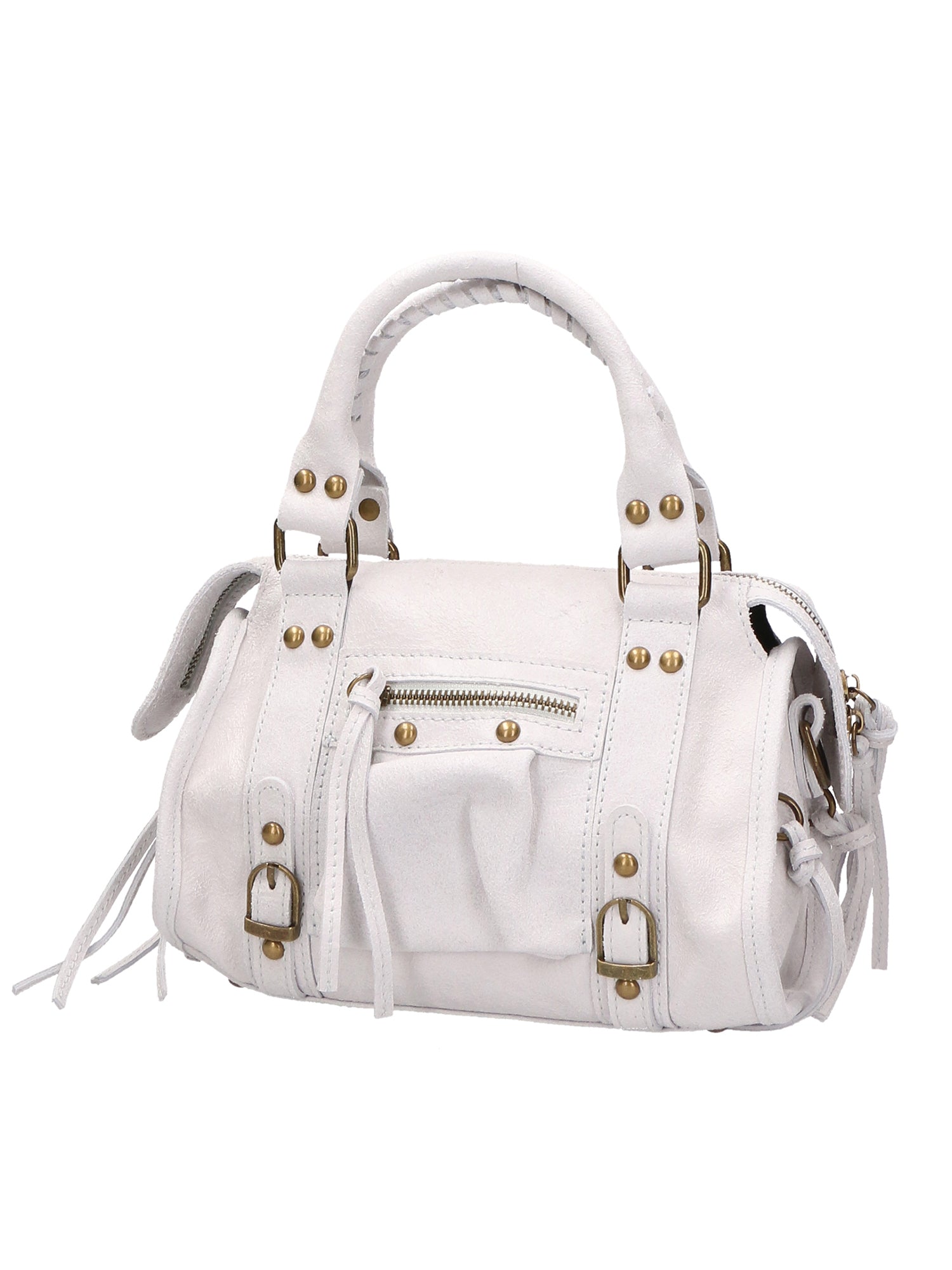 Erisia Borsa a spalla da donna Vera pelle 06091-BIANCO Gave Lux