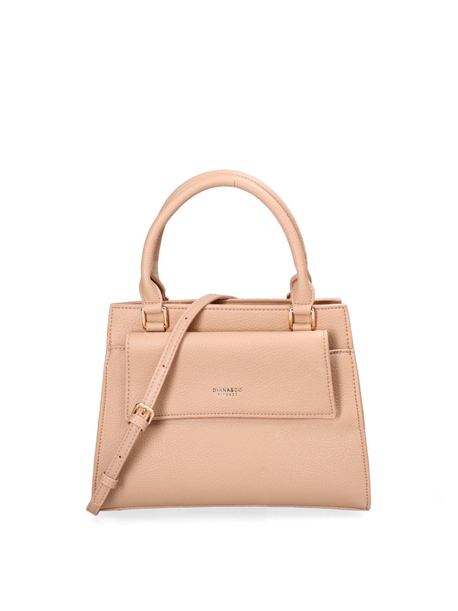 Borsa a mano da donna Ecopelle e Zip 614-2-CAMEL Diana&co