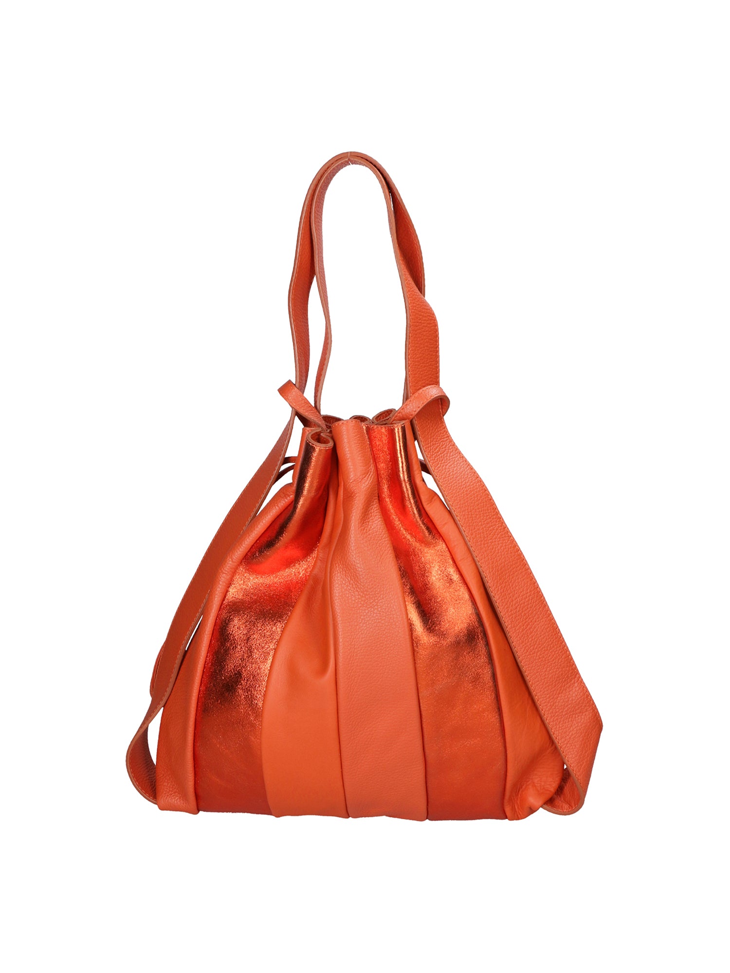 Oceania Borsa a spalla da donna Vera pelle 580041-ARANCIO ORANGE Gave Lux