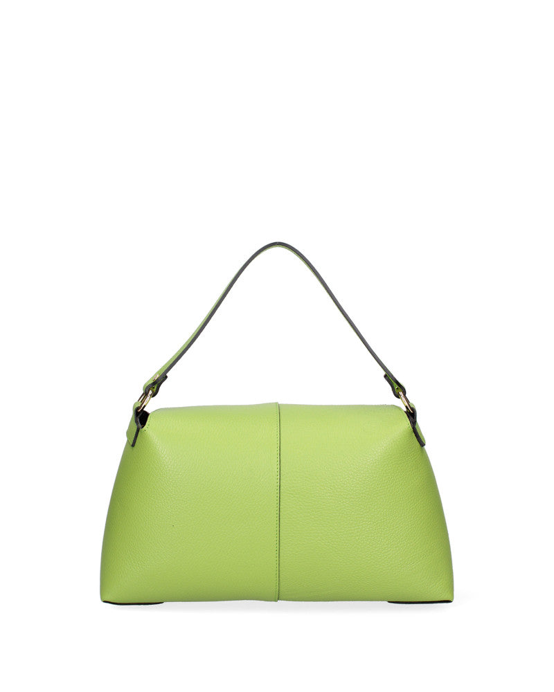 Borsa a spalla da donna Vera pelle 07154-D12 VERDE Roberta Rossi