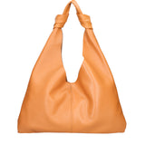 Borsa a spalla da donna 100% vera pelle 07156-D44 CUOIO Viola Castellani