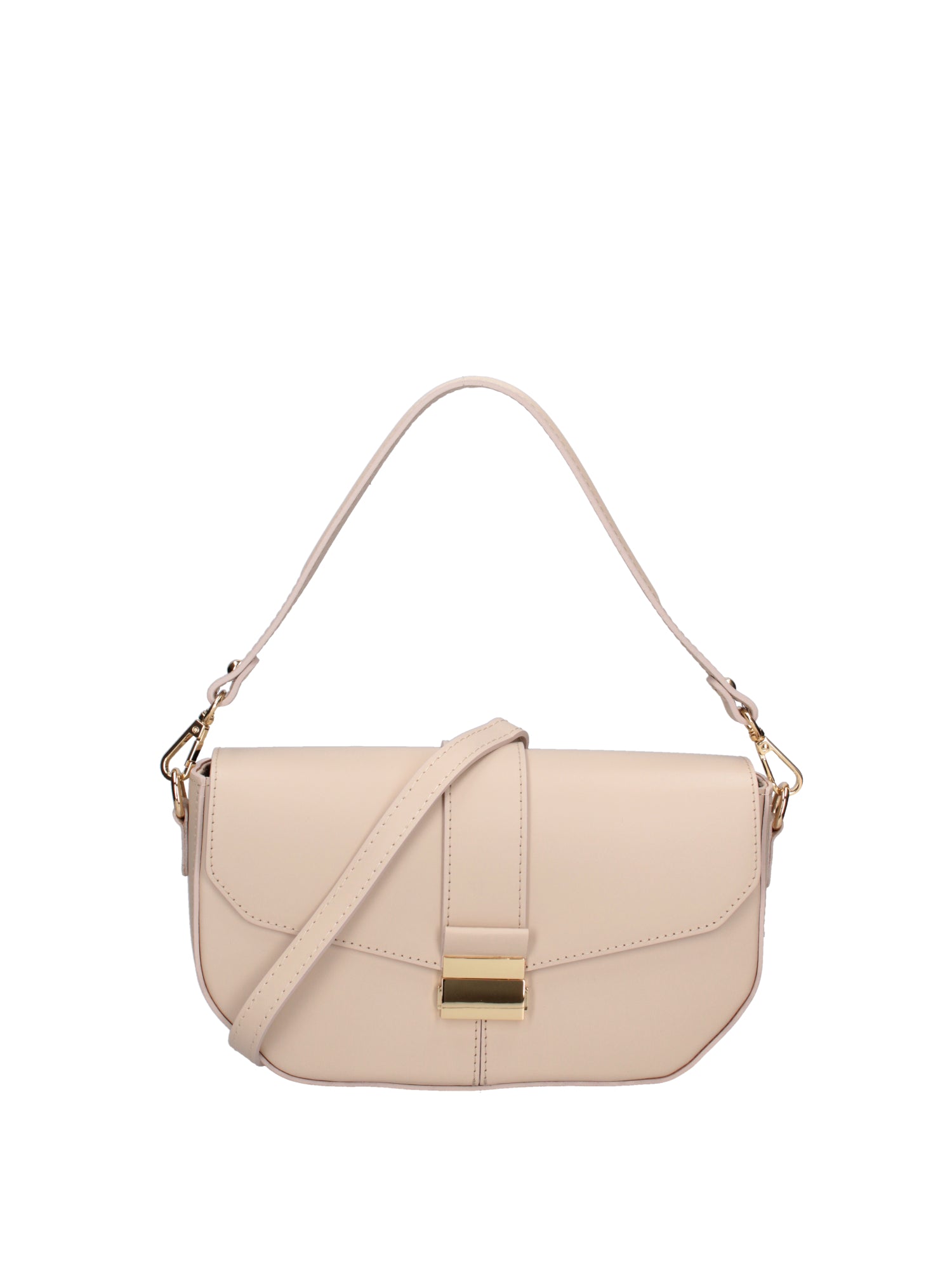Borsa a spalla da donna Vera pelle 07229-L116 BEIGE Roberta Rossi