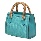 Alissa Borsa a mano da donna Vera pelle 05112-179 D32 TURCHESE Gave Lux