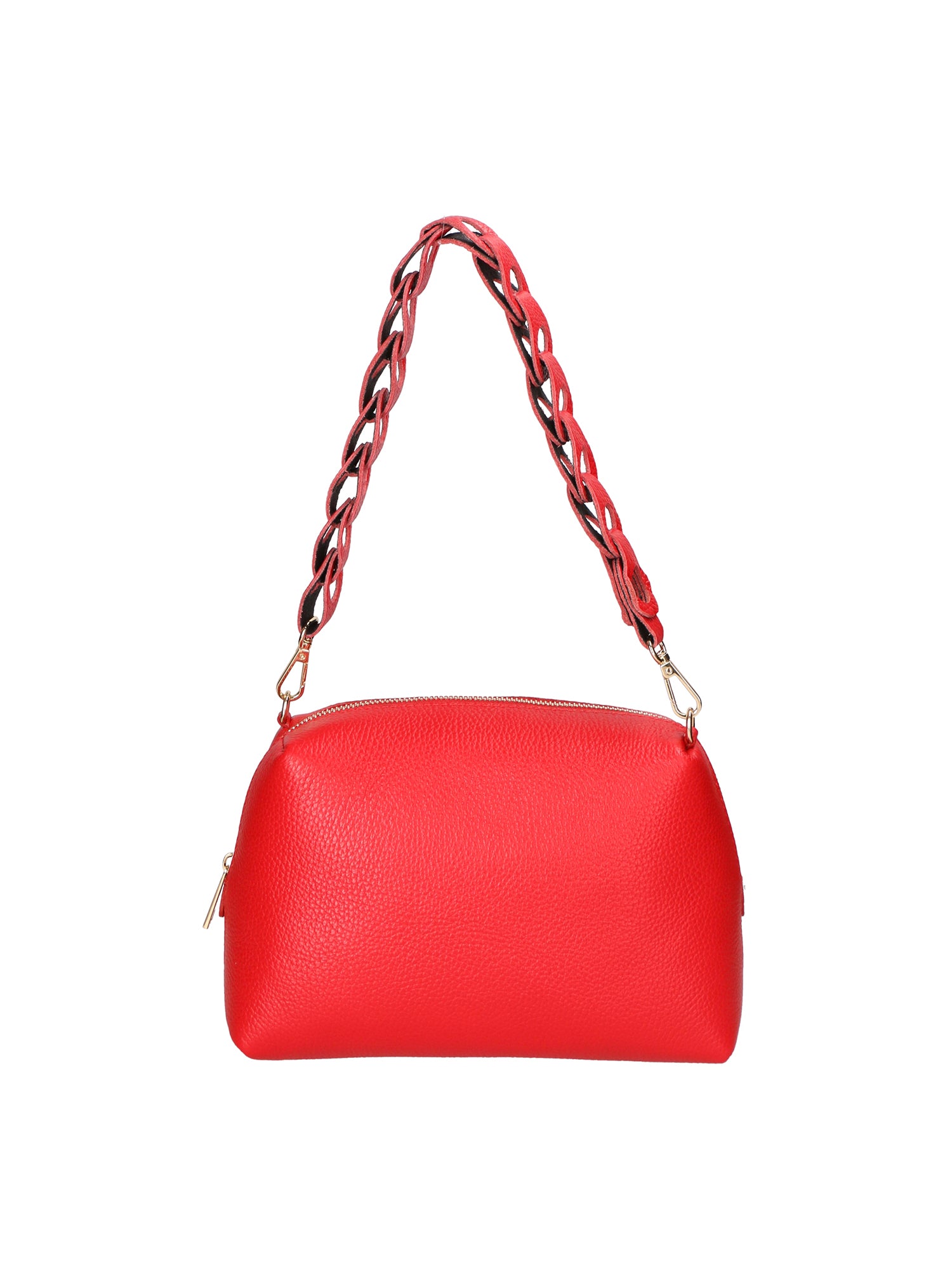 Livia Borsa a spalla da donna Vera pelle 06443-ROSSO FERRARI Gave Lux