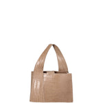 Borsa a mano da donna Vera pelle effetto cocco 07220-C05 TAUPE CHIARO Roberta Rossi
