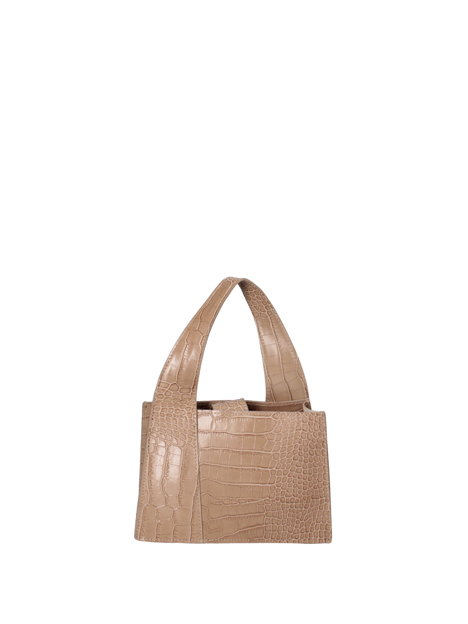 Borsa a mano da donna Vera pelle effetto cocco 07220-C05 TAUPE CHIARO Roberta Rossi