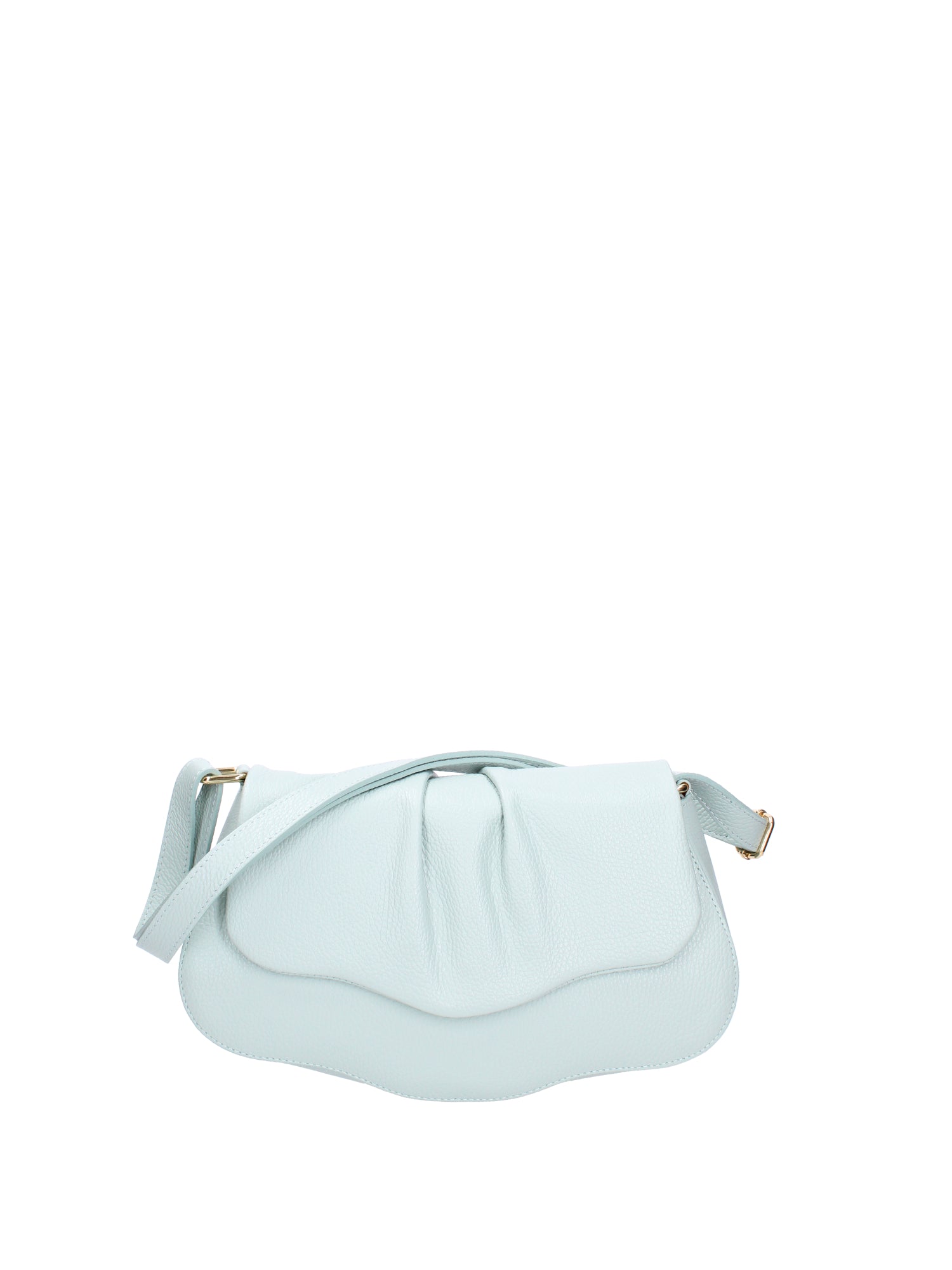 Borsa a spalla da donna Vera pelle 07152-D102 CIELO Viola Castellani