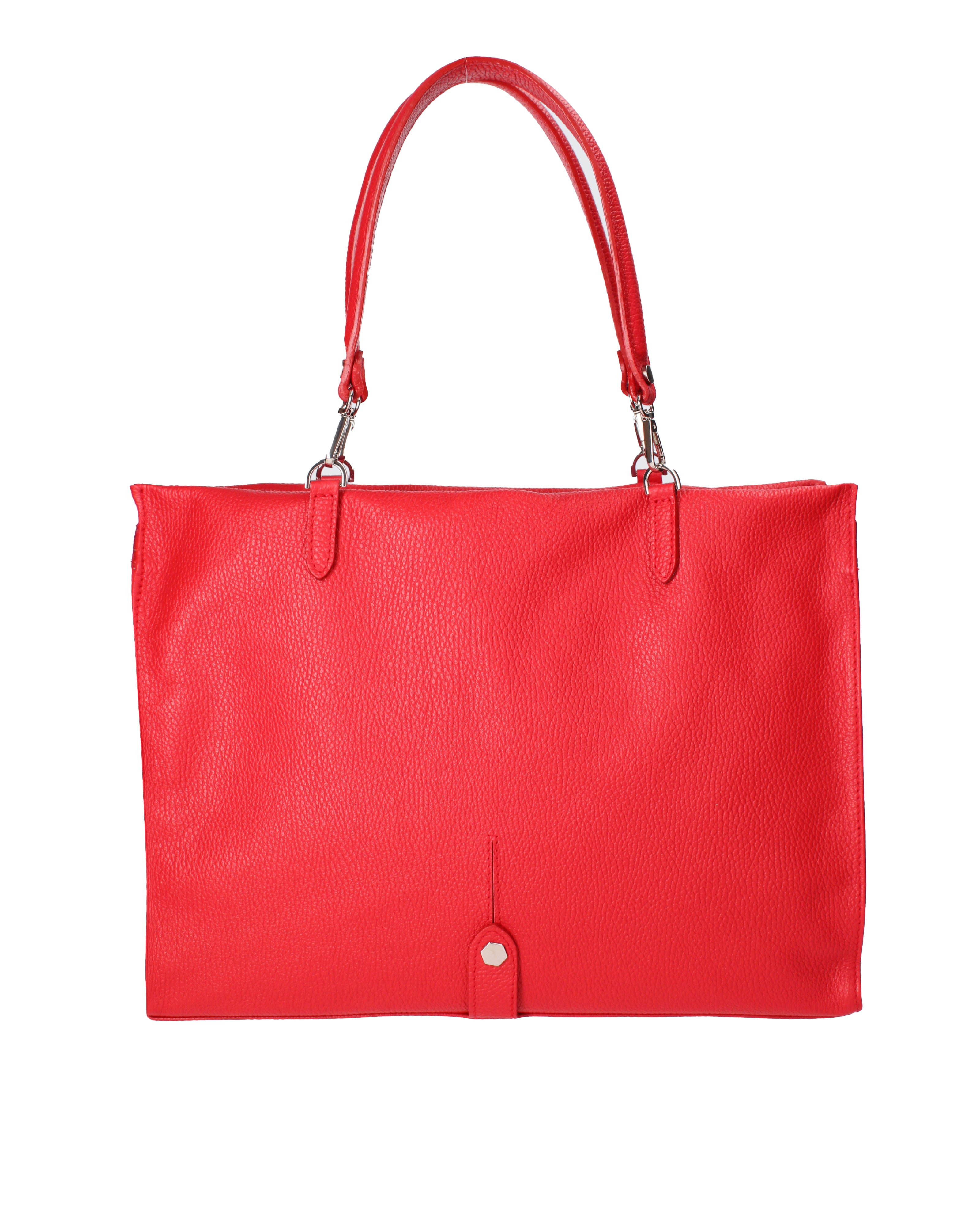 Borsa a mano da donna 100% vera pelle 07138-D58 ROSSO FUOCO Roberta Rossi