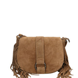 Iolanthe Borsa a tracolla da donna Vera pelle 1421-FANGO Gave Lux