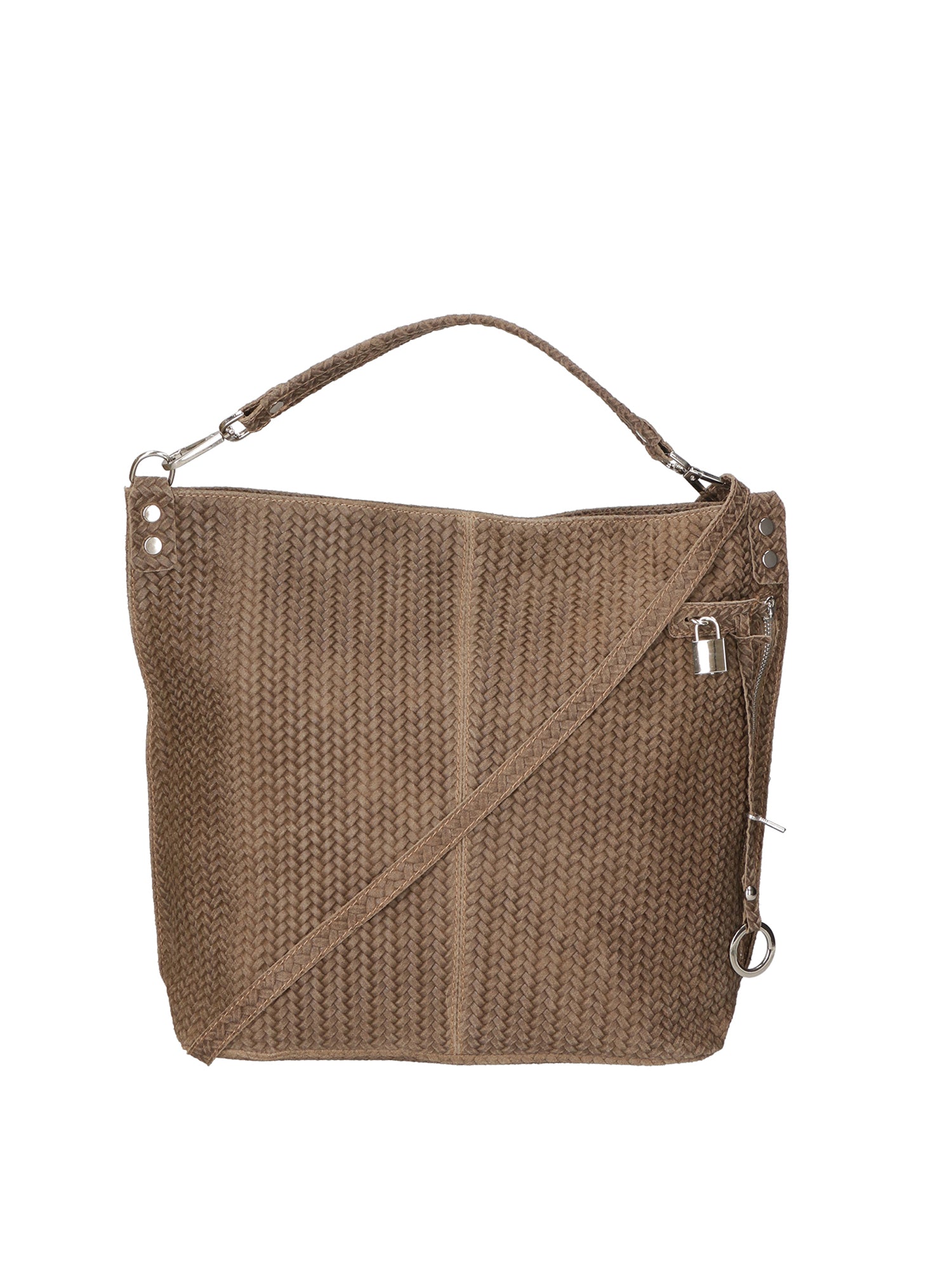 Elga Borsa a spalla da donna Vera pelle 80051-TAUPE Gave Lux
