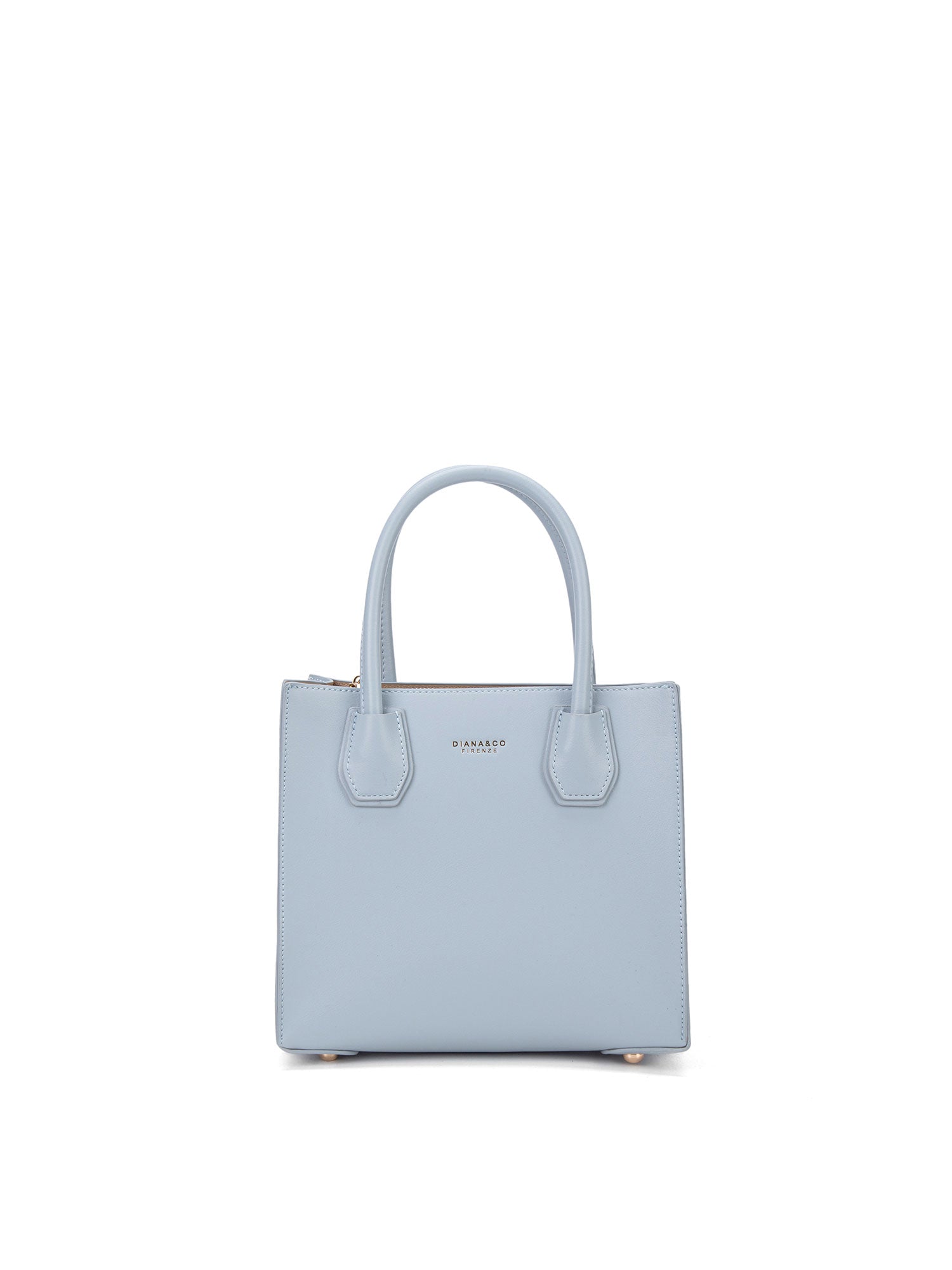 Borsa a mano da donna 100% pelle vegana PU 713-1PT-LIGHT BLUE Diana&co