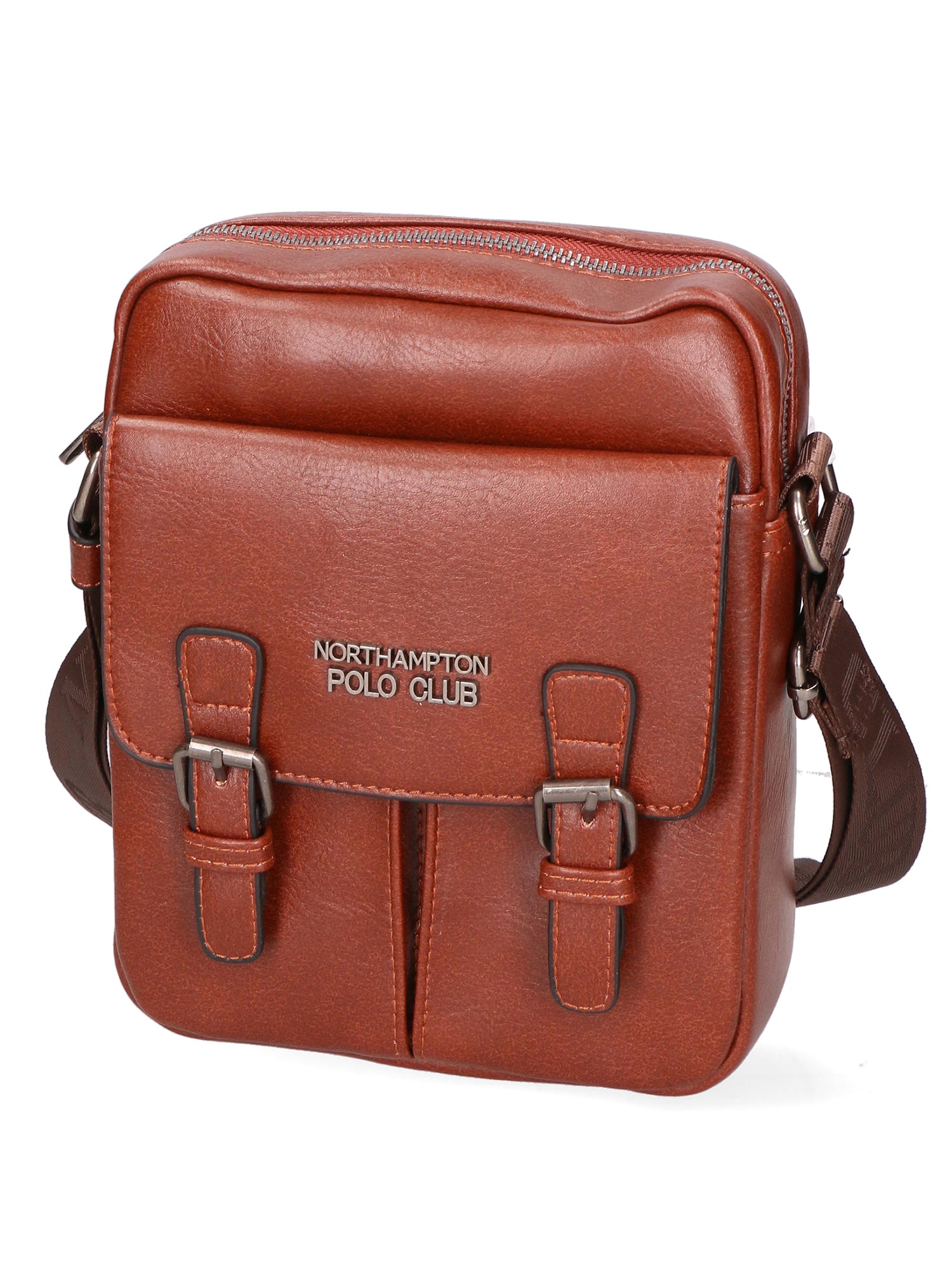 Borsa a tracolla uomo 100% PU Leather PCL3080-COFFEE Northampton Polo Club