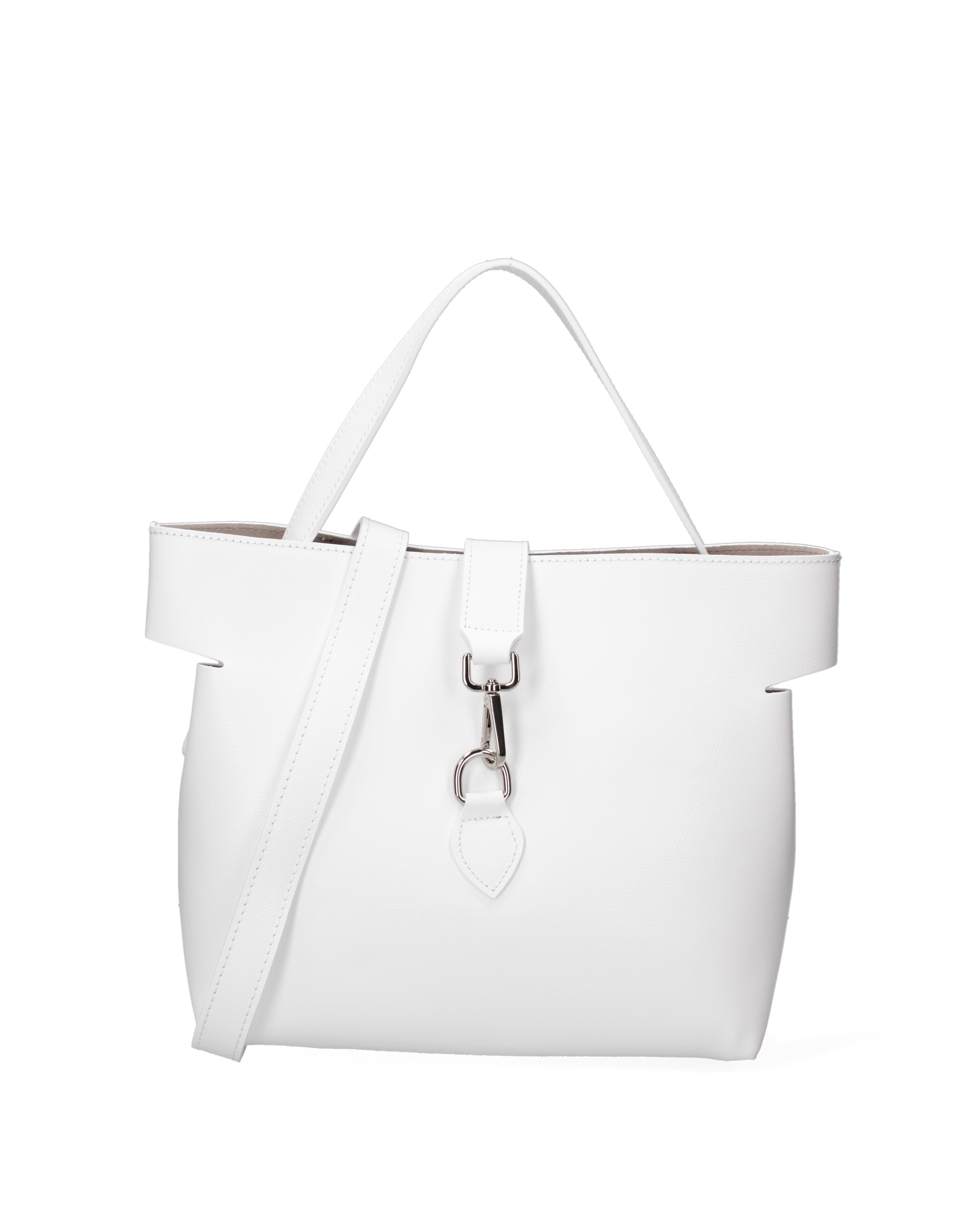 Liviana Borsa a mano da donna Vera pelle 07379-PL01 BIANCO Gave Lux