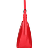 Borsa a spalla da donna Misto pelle e tessuto 07157-D58 ROSSO FUOCO Roberta Rossi
