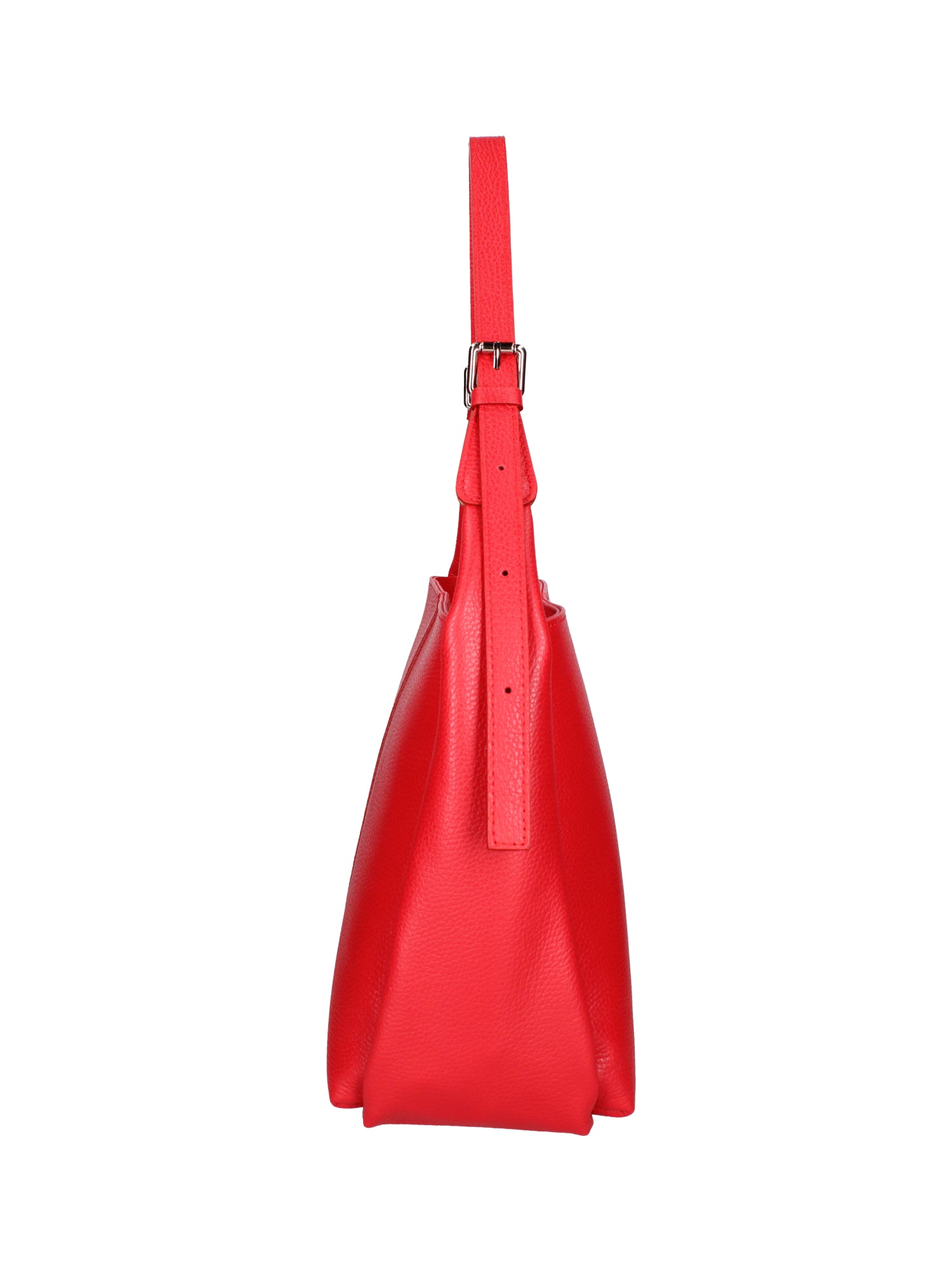 Borsa a spalla da donna Misto pelle e tessuto 07157-D58 ROSSO FUOCO Roberta Rossi