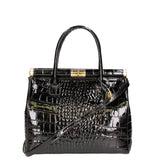 Delfina Borsa a mano da donna Vera pelle 7742-C28 NERO Gave Lux