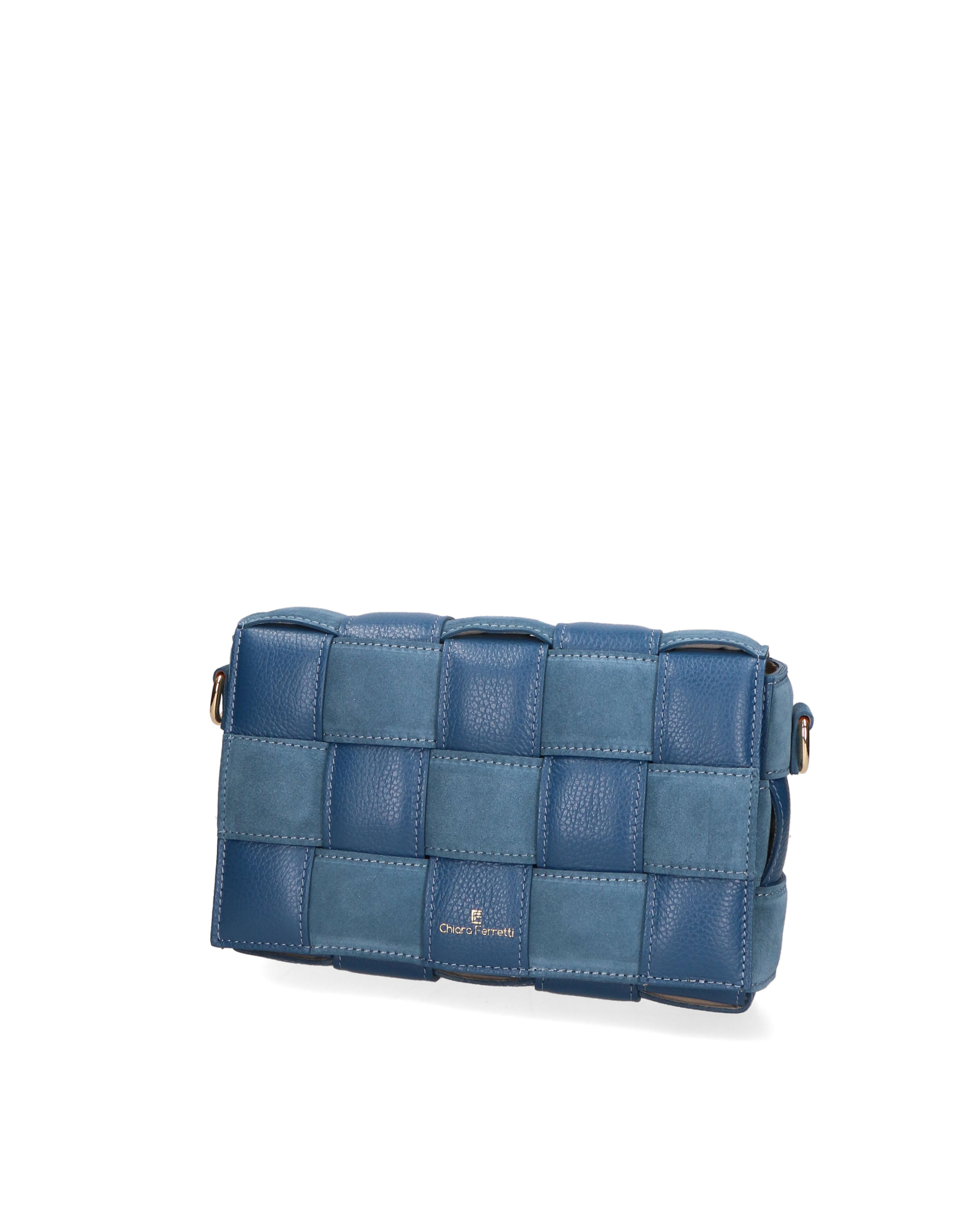 Aranea Borsa a tracolla donna Vera pelle R6080B-D43 BLU PAVONE Chiara Ferretti