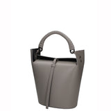 Seraphina Plus Borsa a secchiello da donna Vera pelle 6549-GRIGIO Gave Lux