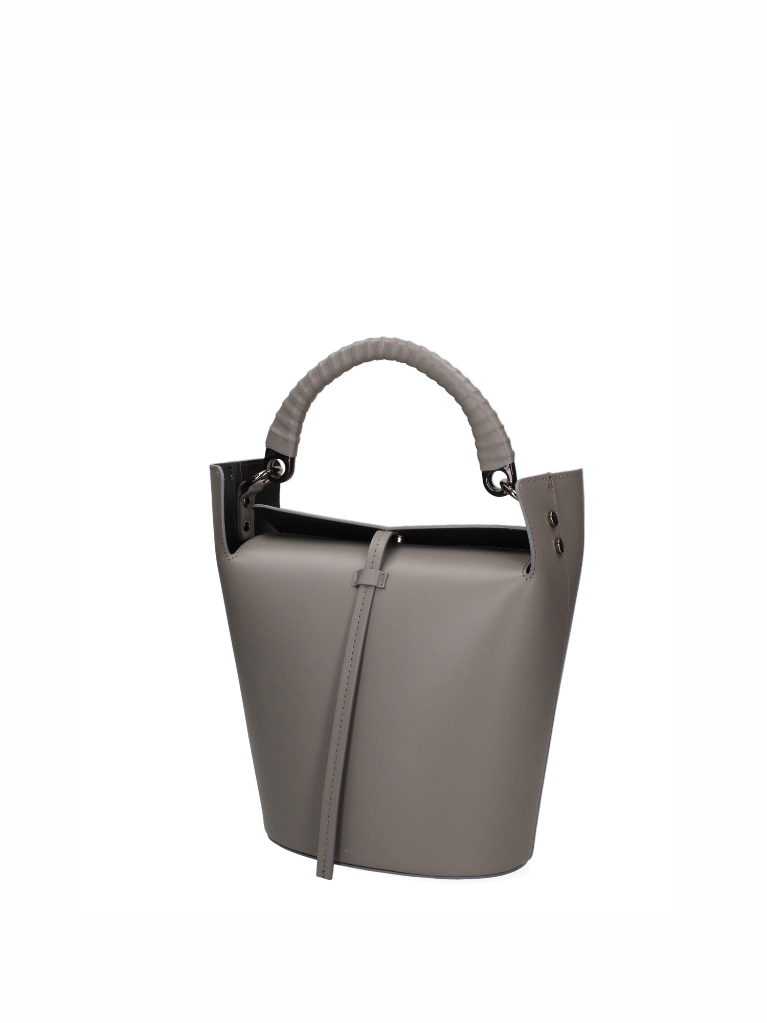 Seraphina Plus Borsa a secchiello da donna Vera pelle 6549-GRIGIO Gave Lux