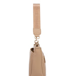 Borsa a spalla da donna 100% pelle vegana PU 703-1PT-CAFFELATTE Diana&co