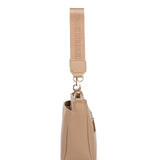 Borsa a spalla da donna 100% pelle vegana PU 703-1PT-CAFFELATTE Diana&co