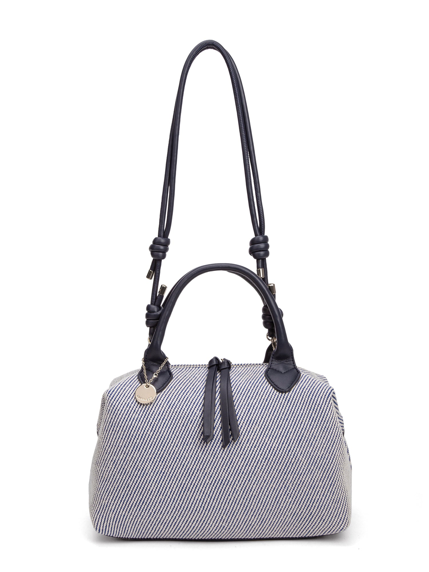 Borsa a mano da donna 100% pelle vegana PU 749-1PT-NAVYBLUE Diana&co