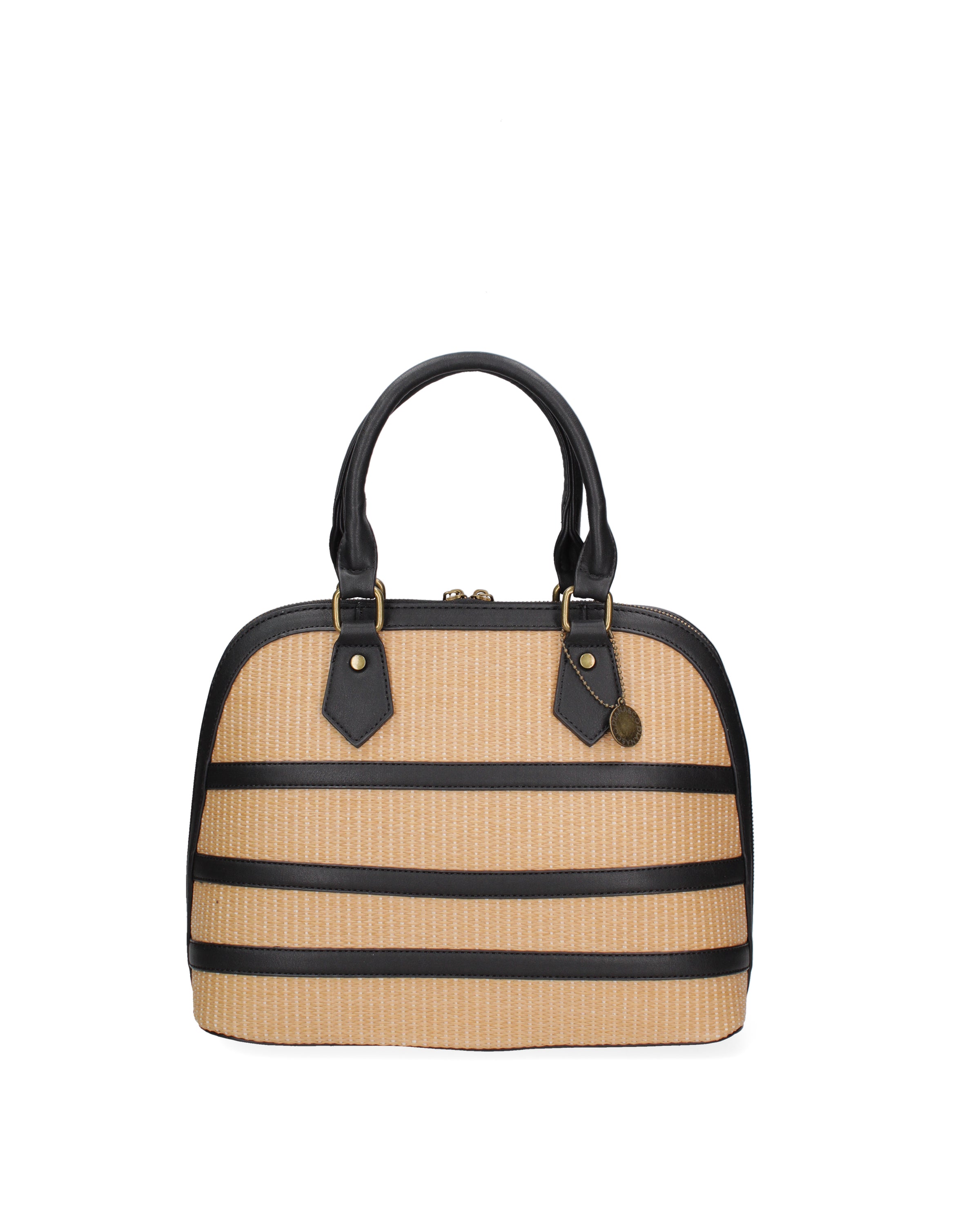 Borsa a mano da donna Ecopelle e poliestere DC1610-2-BLACK Diana&co