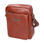Borsa a tracolla uomo 100% pelle PU PCL3076-BROWN Northampton Polo Club
