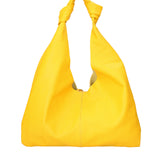 Borsa a spalla da donna 100% vera pelle 07156-D04 GIALLO Viola Castellani