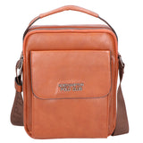 Borsa a tracolla uomo 100% pelle PU PCL3104-BROWN Northampton Polo Club