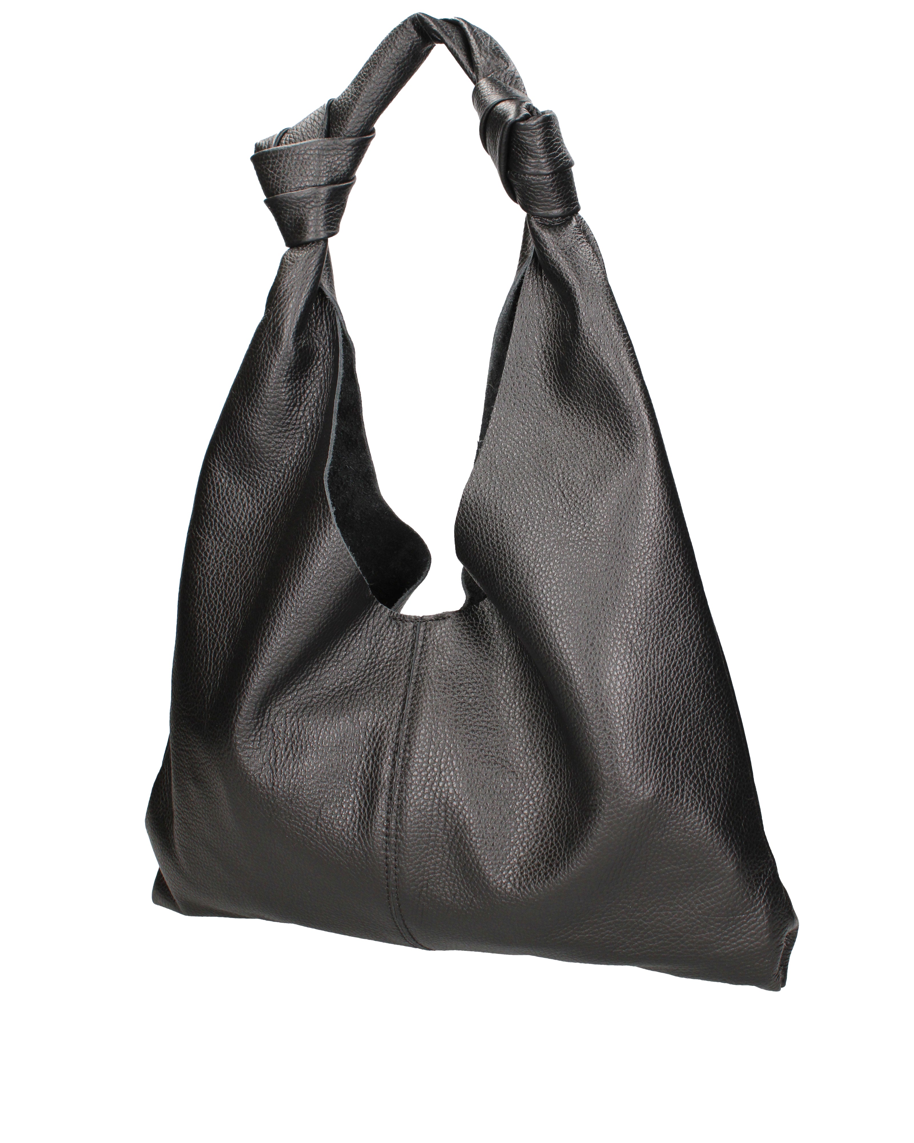 Borsa a spalla da donna 100% vera pelle 07156-D28 NERO Viola Castellani