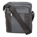 Borsa a tracolla uomo 100% pelle PU PCL3016-GREY+BLACK Northampton Polo Club