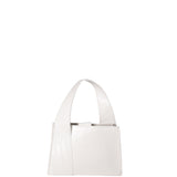 Borsa a mano da donna Vera pelle effetto cocco 07220-C01 BIANCO Roberta Rossi